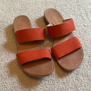 Coconuts by Matisse rust orange sandal flip flop size 9 EUC